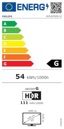 Philips 43PUS7609 4K LED nutiteler - 43-tolline ekraan pikslitäpse Ultra HD Titan OS platvormi ja Dolby Atmos heliga. Ühildub Alexa ja Google Assistantiga - antratsiithall