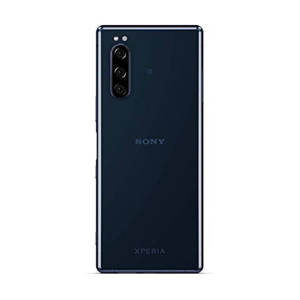 Sony Xperia 5 Bundle, 6.1” FHD+ HDR OLED 21:9 display, 6GB RAM, 128GB storage, Blue + free 64GB memory card [Exclusively at Amazon DE]