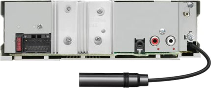 JVC KD-X282DBT USB-autoraadio DAB+ ja Bluetooth-vabakäesüsteemiga (USB, AUX-sisend, 1 x eelväljund 2,5 V, heliprotsessor, 4x50 W, punane nuppude valgustus)