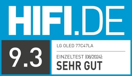 LG OLED77C47LA TV 77" (195 cm) OLED evo TV (α9 Gen7 4K AI processor, webOS 24, Dolby Vision, up to 120Hz) [Model year 2024]