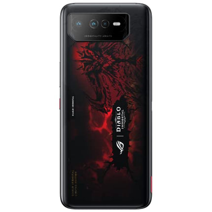 Asus ROG Phone 6 5G nutitelefon (16+512GB, 6,78" FullHD+ 165Hz AMOLED ekraan, Snapdragon™ 8+ Gen1, kolmekordne 50MP kaamera, 6000mAh aku), Diablo Immortal Edition eksklusiivsete lisatarvikutega, Hellfire Red