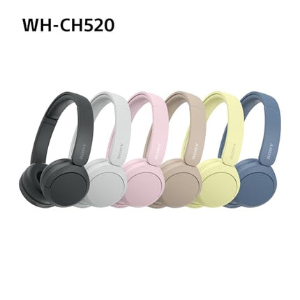 Sony WH-CH520 juhtmevabad Bluetooth-kõrvaklapid, kõrge helikvaliteet, kerge disain, kuni 50 tundi aku tööiga, kiire laadimine, ekvalaiser, selge kõnekvaliteet, iOS ja Android - roosa