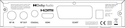 TELE System TS6822 PRO DVB-T2 HEVC digitaalne maapealne dekooder ja topelttuuner DVR-T2 HD HDR (HDR10 / HLG) ekraani ja kaugjuhtimispuldiga 2-ühes teleri juhtimisega
