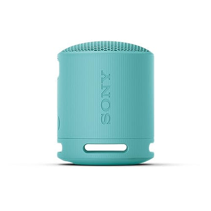 Sony SRS-XB100 - Wireless Bluetooth speaker, portable, lightweight, compact, outdoor, travel speaker, durable, IP67 waterproof and dustproof, 16-hour battery life, carrying strap, hands-free function, blue