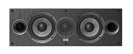 ELAC Debut 2.0 keskkõlar C5.2, kõlar muusika esitamiseks stereosüsteemi kaudu, 5.1 ruumilise heli süsteem, suurepärane heli ja kvaliteetne disain, kahesuunaline kõlar, must dekoor