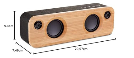 House of Marley Get Together Mini - portable Bluetooth speaker, 2.5'' subwoofer &amp; 1'' tweeter, 10 hrs battery life, Aux-in, USB charging, speakerphone for iPhone, iPad, Samsung etc. - Black