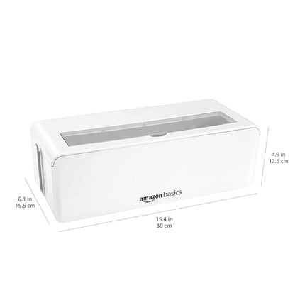 Amazon Basics kaablikarp kaablite peitmiseks ja korraldamiseks - suur, valge