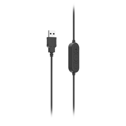 Hama USB-peakomplekt, kõrvaklapid mikrofoniga (arvuti peakomplekt helitugevuse reguleerimise ja reguleeritava mikrofoniga, USB-A-pistik, 2 m kaabel, videokonverentside, kodukontori, e-õppe jaoks) must