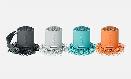 Sony SRS-XB100 - Wireless Bluetooth speaker, portable, lightweight, compact, outdoor, travel, durable, IP67 waterproof and dustproof, 16-hour battery life, carrying strap, hands-free function, black