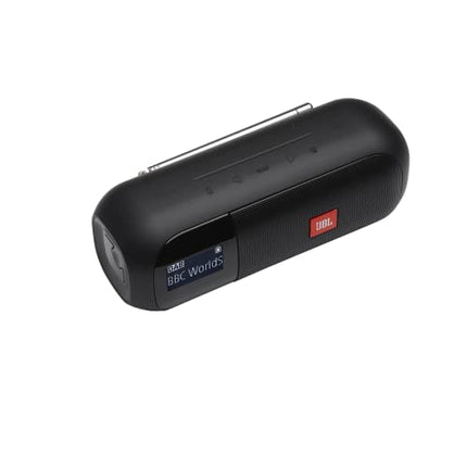 JBL Tuner 2 Radio Recorder in Black – Portable Bluetooth Speaker with MP3, DAB+ and FM Radio – Wireless Music Enjoyment of Up to 12 Hours