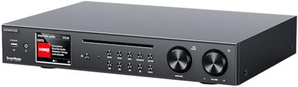 KENWOOD KR-W8000SCD - Smart HiFi CD receiver with 3.2" TFT, 60 W RMS, WiFi Internet radio, DAB+, FM, CD, USB, Spotify (HiFi), Deezer, Bluetooth, Phono, Coax, TOSLINK, Sub-Out, OKTIV, black