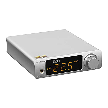 Fanmusic Topping DX3 Pro+ ES9038Q2M Bluetooth 5.0 LDAC helidekooder DSD512 DAC võimendi NFCA kõrvaklappide võimendi eelvõimendi hõbedane