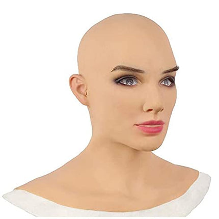 BBABBT Female Realistic Silicone Crossdresser Mask Cosplay Drag Queen Halloween Costume Halloween Party Cosplay Party Costume Props