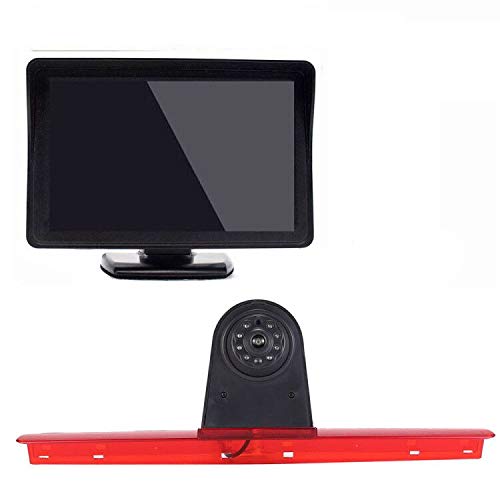 Waterproof parking camera parking aid color camera brake light camera brake light reversing camera + 4.3" TFT LCD monitor replacement for T5 Bus Transporter Caravelle 2003-2015 Bj.