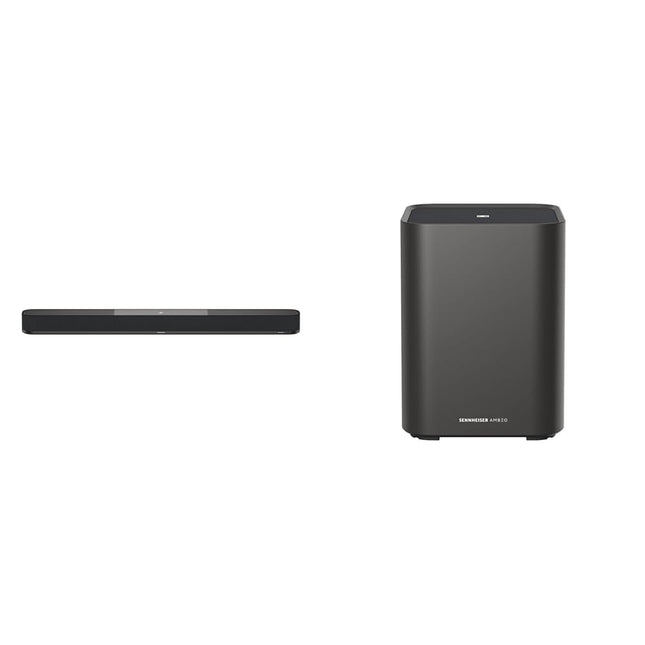 Sennheiser AMBEO Soundbar Plus teleri ja muusika jaoks – EL pistik + AMBEO Subwoofer teleri ja muusika jaoks – EL pistik – sügav, läbistav bass kuni 27 Hz – 8-tolline subwoofer 350 W D-klassi võimendiga