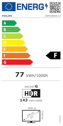 Philips Ambilight 55PUS8600 4K QLED nutiteler – 55-tolline ekraan koos P5 Perfect pildimootoriga Ultra HD, Titan OS, Dolby Vision ja Dolby Atmos heliga