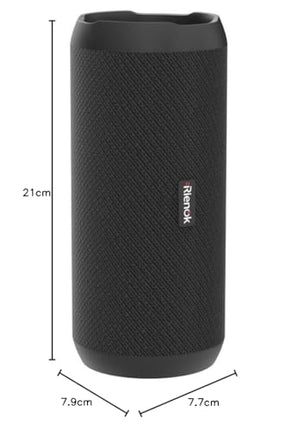 RIENOK Bluetooth Speaker with Light Bluetooth 5.3 Music Box Bass Wireless Box with IPX7 Waterproof Stereo Sound Portable