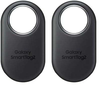 Samsung Galaxy SmartTag2 Bluetooth jälgija, kompassivaade, lähedalasuva otsing, kuni 500 päeva aku tööiga, veekindel, must (1 tk) (2 tk pakendis)