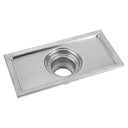 Linear Shower Floor Drain with Removable Filter, 7.9 inch Long Rectangular Stainless Steel Shower Floor Drain Floor Waste Grate for Kitchen Bathroom Toilet