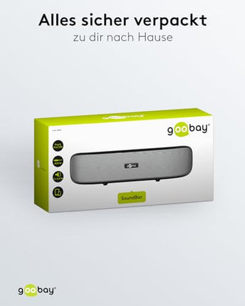 Goobay 95041 stereokõlar 6W teleri, arvuti, mobiiltelefoni, Maci ja sülearvuti jaoks USB-heliriba 2x 3W, helisüsteem digitaalse võimendi ja subwoofermembraaniga, must