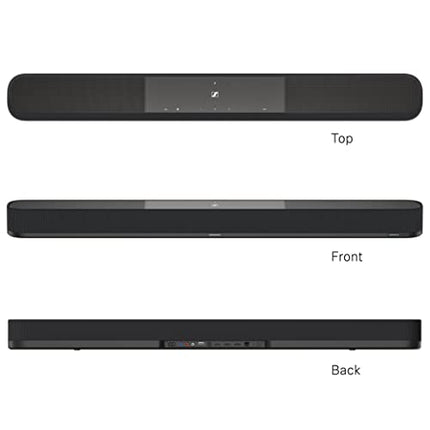 Sennheiser AMBEO Soundbar Plus teleri ja muusika jaoks - EL pistik - 3D ruumiline heli, virtuaalsed 7.1.4 kõlarid, sisseehitatud kaks subwooferit ja täiustatud voogedastusühendus