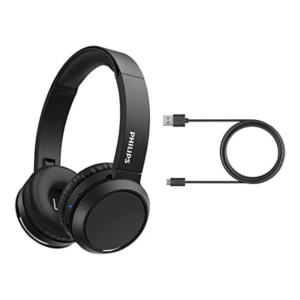 PHILIPS kõrvapealsed kõrvaklapid H4205BK/00 bassivõimendi nupuga (Bluetooth, 29 tundi mänguaega, kiirlaadimine, mürasummutus, kokkupandav), mattmust