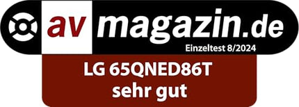 LG 65QNED86T6A televiisor 65" (165 cm) QNED-teler (α8 4K tehisintellektiga protsessor, webOS 24, HDR10, kuni 120 Hz) [Mudeliaasta 2024]