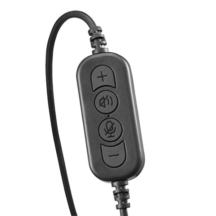 Hama USB-peakomplekt, kõrvaklapid mikrofoniga (arvuti peakomplekt helitugevuse reguleerimise ja reguleeritava mikrofoniga, USB-A-pistik, 2 m kaabel, videokonverentside, kodukontori, e-õppe jaoks) must