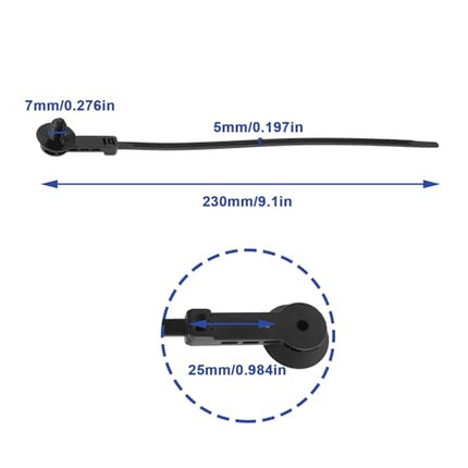 YINETTECH 157-00150 nihkega kuusepuu kaablisidemed, 25 mm pikkused, nihkega osa 157-00150 kaablite kinnitamiseks ja haldamiseks elektri- ja mehaanilistes süsteemides, 15 tükki