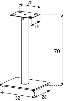 Sonorous - SP100/70 Black - Pair of feet for speakers 70 cm high.