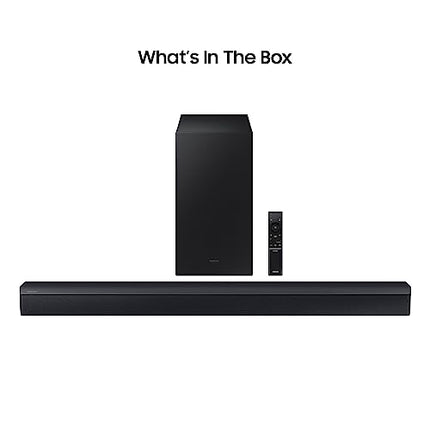 SAMSUNG Soundbar HW-C430/ZF C-Series, 3 speakers, subwoofer included, 2.1-channel audio, Adaptive Sound Lite, Black 2023