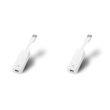 TP-Link UE300 USB-Etherneti adapter, USB 3.0 - RJ45 1000Mbps Etherneti LAN-võrguadapter, ühenda ja mängi Windows 11/10, Mac OS ja Linux OS-iga, kokkupandav ja kaasaskantav disain (2 tk pakk)