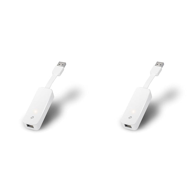 TP-Link UE300 USB-Etherneti adapter, USB 3.0 - RJ45 1000Mbps Etherneti LAN-võrguadapter, ühenda ja mängi Windows 11/10, Mac OS ja Linux OS-iga, kokkupandav ja kaasaskantav disain (2 tk pakk)