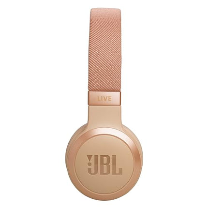 JBL Live 670 NC – Bluetooth-kõrvaklapid adaptiivse mürasummutusega – Juhtmevabad kõrvaklapid JBL Signature Sound ja häälassistendiga – Pikaajaline muusikanauding kuni 65 tundi – Sandstone'i värvi