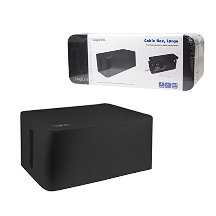 LogiLink KAB0062 - Cable box large (407 x 157 x 133.5 mm), black