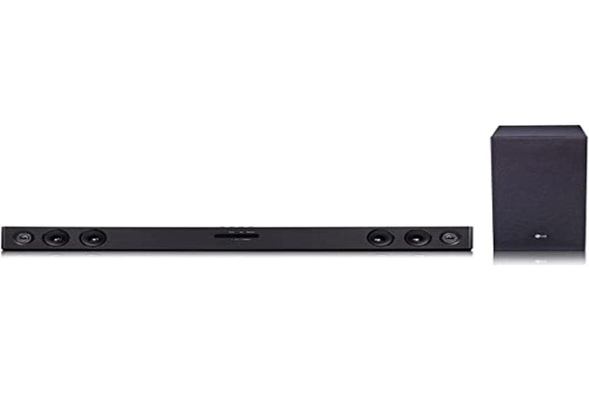 LG SQC2 2.1 heliriba (300W) juhtmevaba subwooferiga teleritele, mille ekraanisuurus on 43 tolli ja suurem (adaptiivne helijuhtimine, Bluetooth), must [mudeliaasta 2023]