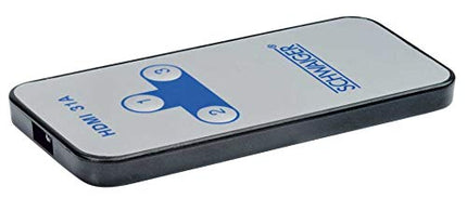 SCHWAIGER -HDM31A 531- HDMI-lüliti IR-vastuvõtja/jaoturiga/ 3 sisendit &gt; 1 väljundit/ 3x HDMI-pesa &gt; 1x HDMI-pistik/automaatne/ 1,2 m/must