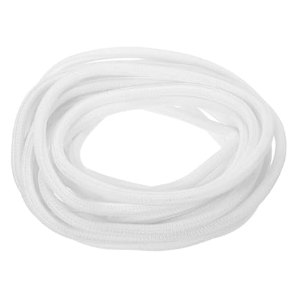 sourcing map Wire Braided Sleeving UL94-V2, Fire-Resistant PET Sleeve for Automotive, Home Cable Management, 6.5 m, White