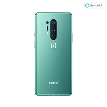 OnePlus 8 Pro 5G 12 GB RAM 256 GB SIM-kaardita nutitelefon kolmekordse kaamera, kahe SIM-kaardi ja integreeritud Alexaga. Glacier Green - 2-aastane garantii.