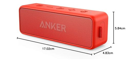 Anker SoundCore 2 Bluetooth Speaker, Fantastic Sound, Enormous Bass with Dual Bass Drivers, 24h Battery, Improved IPX7 Water Protection, Wireless Speaker for iPhone, Galaxy, etc.