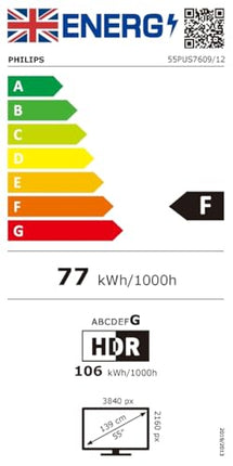 Philips 55PUS7609 4K LED nutiteler - 55-tolline ekraan pikslitäpse Ultra HD Titan OS platvormi ja Dolby Atmos heliga. Ühildub Alexa ja Google Assistantiga - antratsiithall