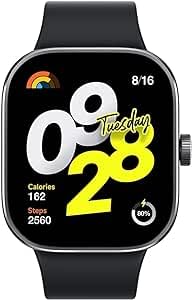 NK Redmi Watch 4 1,97-tolline AMOLED LTPS ekraan, pulsimõõtja, 150+ spordirežiimi, kuni 20 päeva aku tööiga, must