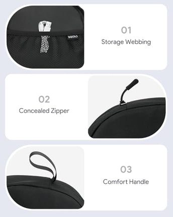 Soft Headphone Case for JBL Tune 510BT/520BT/500BT/720BT/Sony WH-CH520/510/720/710/KVIDIO, Ultra-Thin Headphone Cover, Universal Travel Protective Case, Storage Bag (Black)