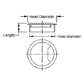 Vital Parts lauakaablisidemed, plast, 60 mm, 65 mm, 80 mm, mustad, 5 tk pakendis
