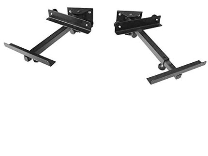 Drall 2 pieces (1 pair) speaker wall bracket - load capacity up to 15 kg - speaker holder for HiFi home cinema boxes - tiltable, swiveling, tilting - wall mounting attachment black model: BH2B