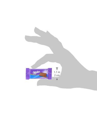 Milka Naps Alpine Milk 1 x 1kg, õrnalt sulavad minišokolaaditahvlid peenest Alpide piimašokolaadist, purk