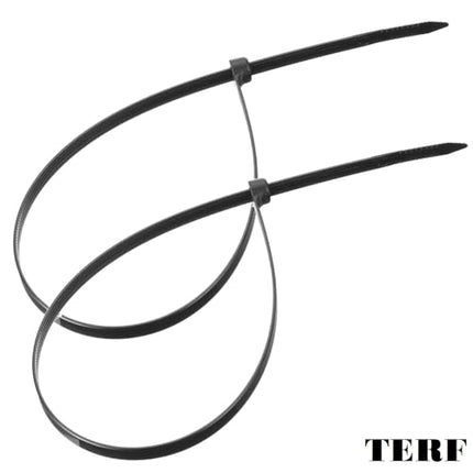 TERF® metallhammastega kaablisidemed, 370 mm x 4,8 mm, vastupidavad nailonist kaablisidemed, turvaline isesulguv mehhanism, plastkaablisidemed koju, kontorisse, aeda, töökotta, lattu, isetegemiseks