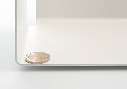 TEEbooks - CD- ja DVD-riiul - 6 tk komplekt - terasest - valge - 60x15x15cm