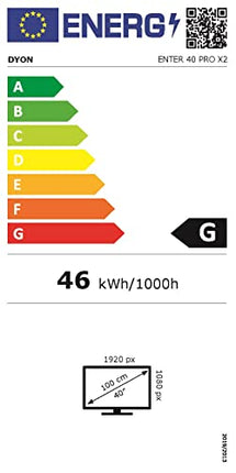 DYON Enter 40 PRO X2 – 100,3 cm (40-tolline) teler (Full HD, kolmekordne tuuner (DVB-C/-S2/-T2), hotellirežiim, USB-meediapleier)