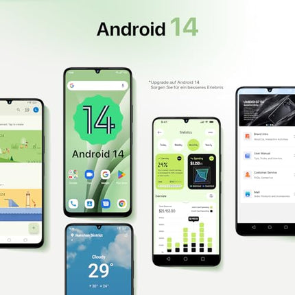 UMIDIGI G9C NFC nutitelefon ilma lepinguta Android 14-12(6+6) GB+128GB 50MP kaameraga mobiiltelefon 6,75-tolline 90Hz ekraan, 5000mAh, 2,2 GHz protsessor, 4G kahe SIM-kaardiga, kaasas laadija, Bluetooth 5.4/Face ID/GPS - must